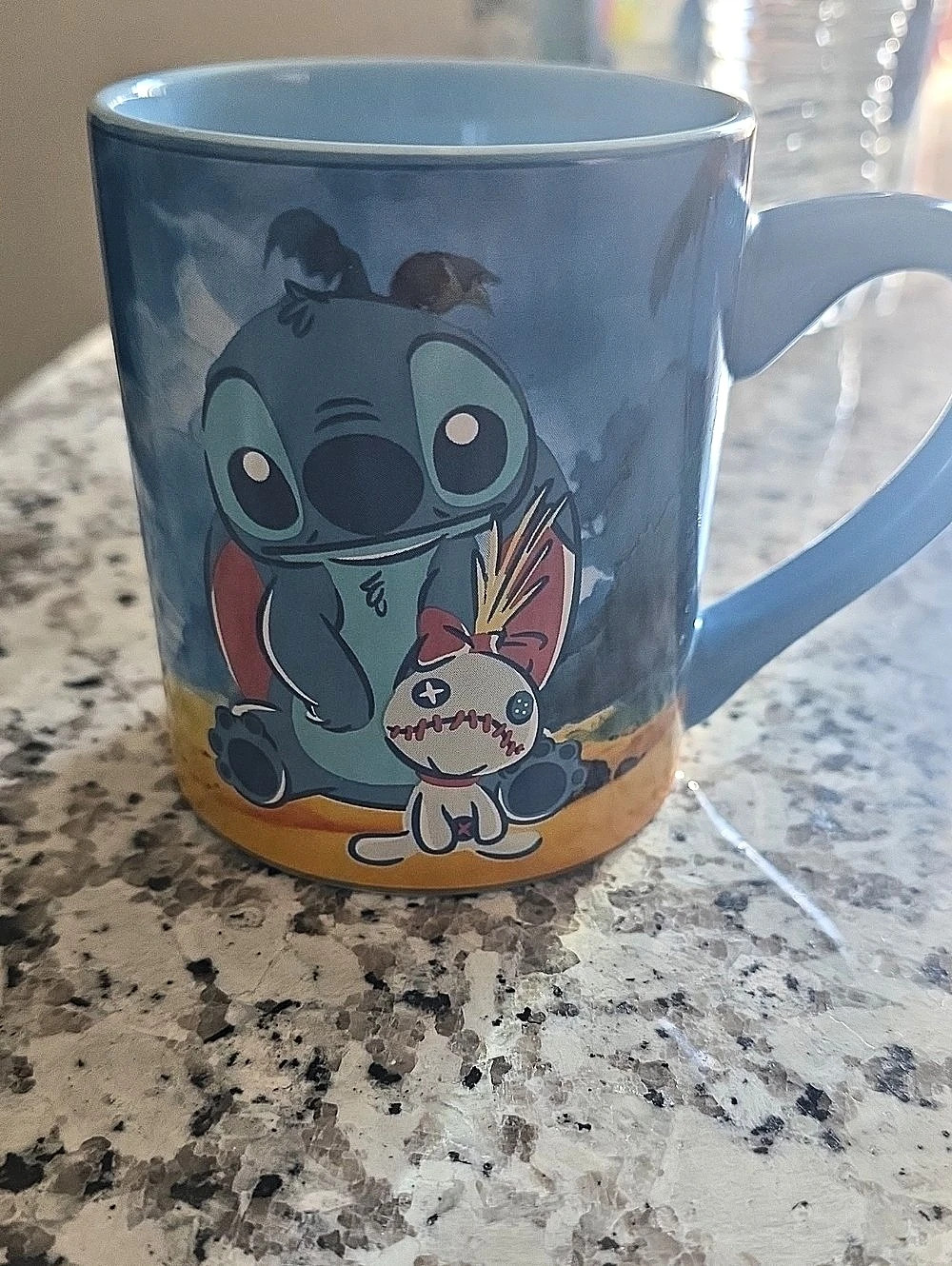 Disney Lilo & Stitch Ohana Means Family Ceramic Coffee Mug Blue Mug